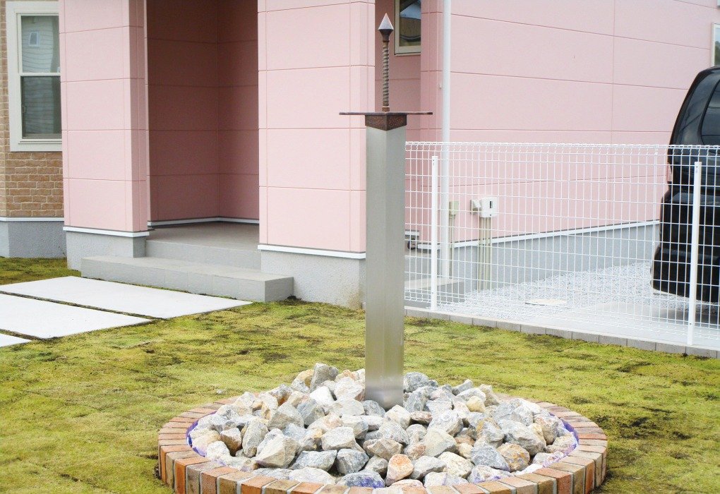 施工実例 男前表札 伝説の聖剣 Ysk 1 名前なし 表札 表札 看板メーカー 美濃クラフト